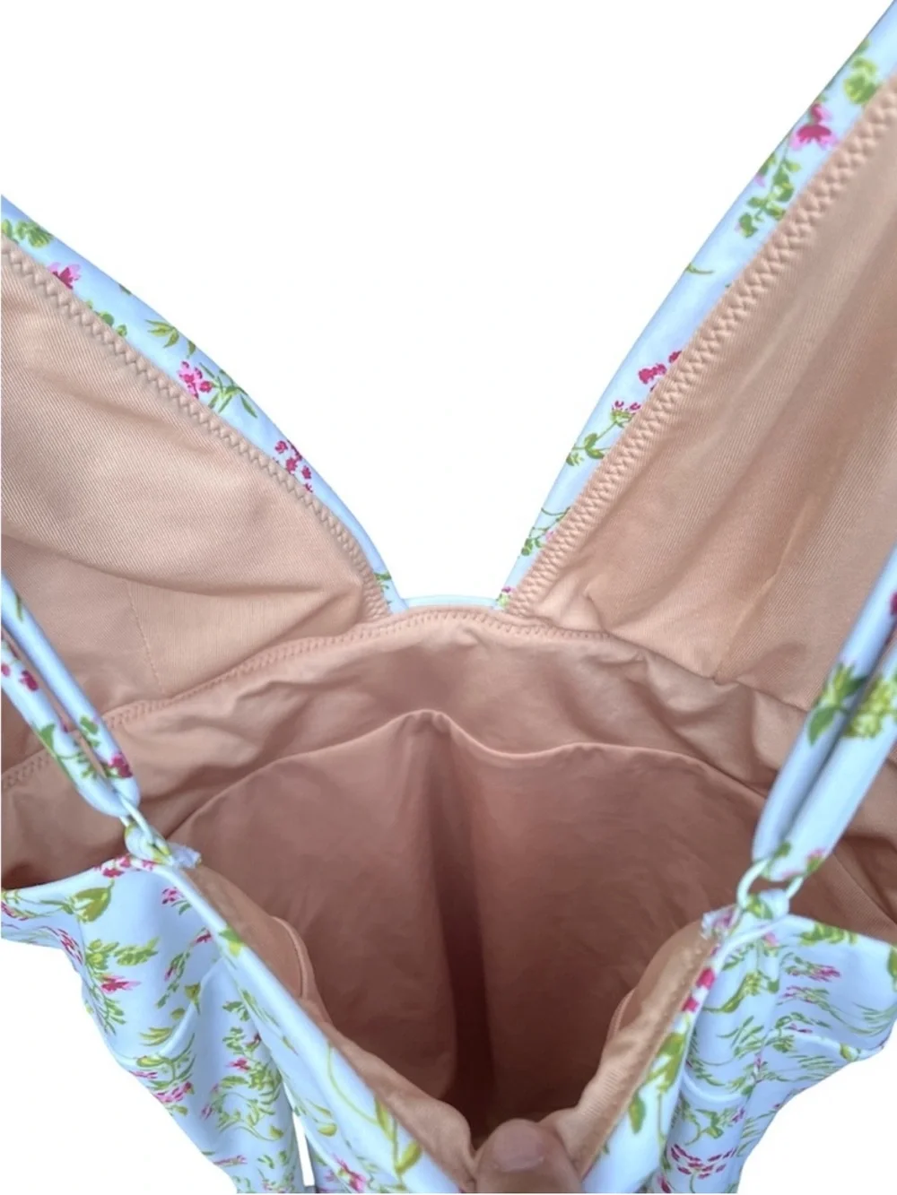 J. Crew Blue Cloud Meadow Floral Plunge One-Piece Swimsuit 8